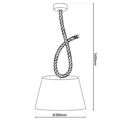Pendelleuchte "ROPE" Ø: 35cm