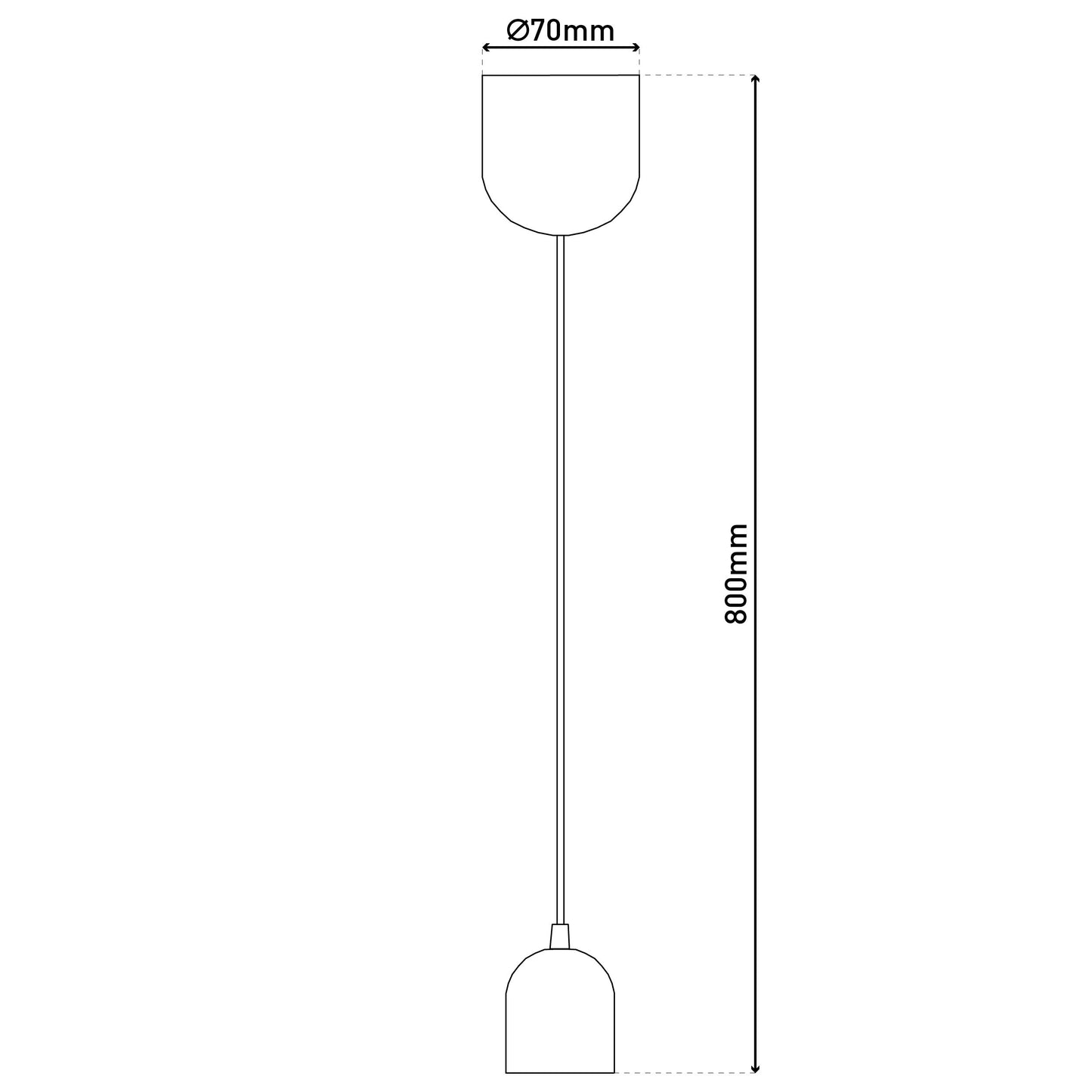 Glattmantelpendel L: ca. 80 cm weiß
