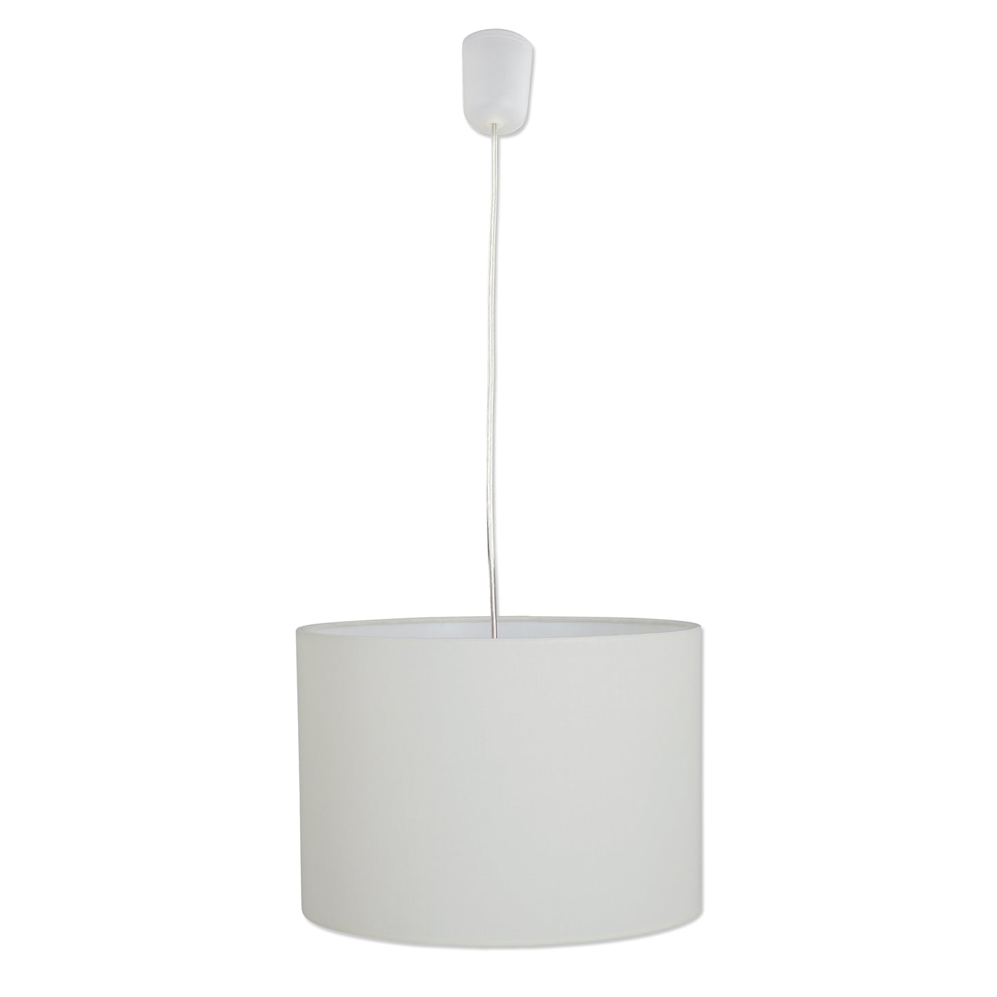 Pendelleuchten - Pendelleuchte "TOM" D: 30cm beige, Hängelampe im Klassik Stil, aus Textilmaterial und Kunststoff in beige, 21 cm hoch, Ø 30 cm, E27-Fassung