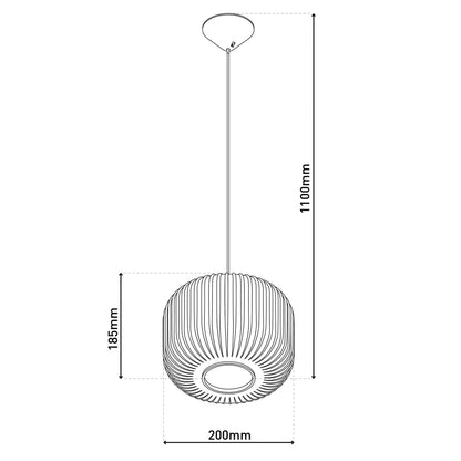 Pendelleuchte "GENEVA" Ø: 20cm weiß