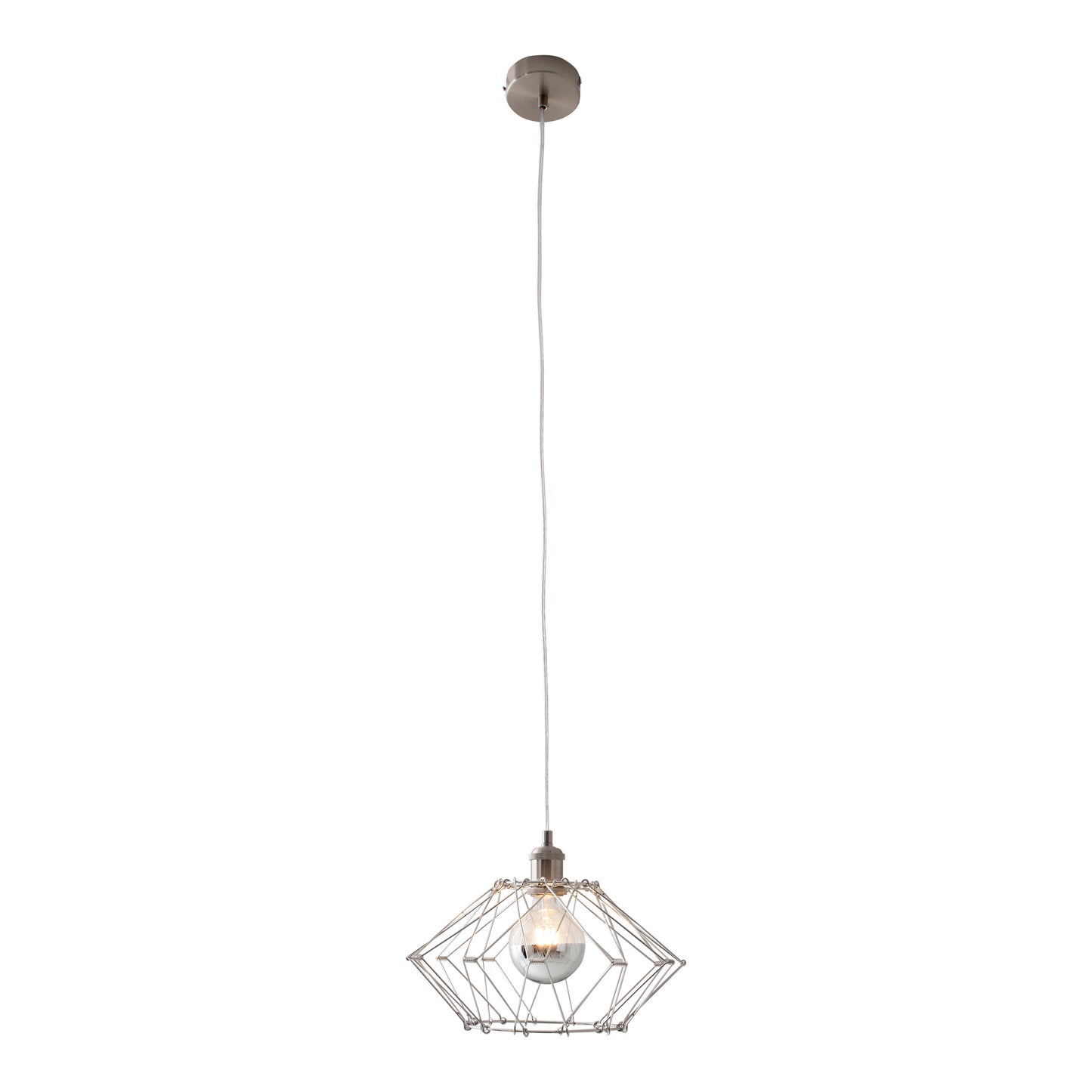 Metall-/Pendelleuchte "FYN" Ø: 40cm silberfarben