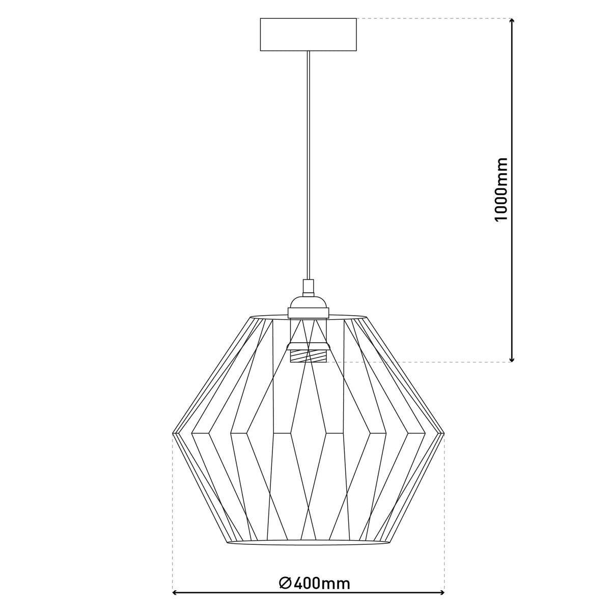 Metall-/Pendelleuchte "FYN" Ø: 40cm silberfarben