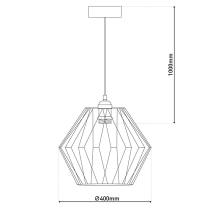 Metall-/Pendelleuchte "FYN" Ø: 40cm silberfarben