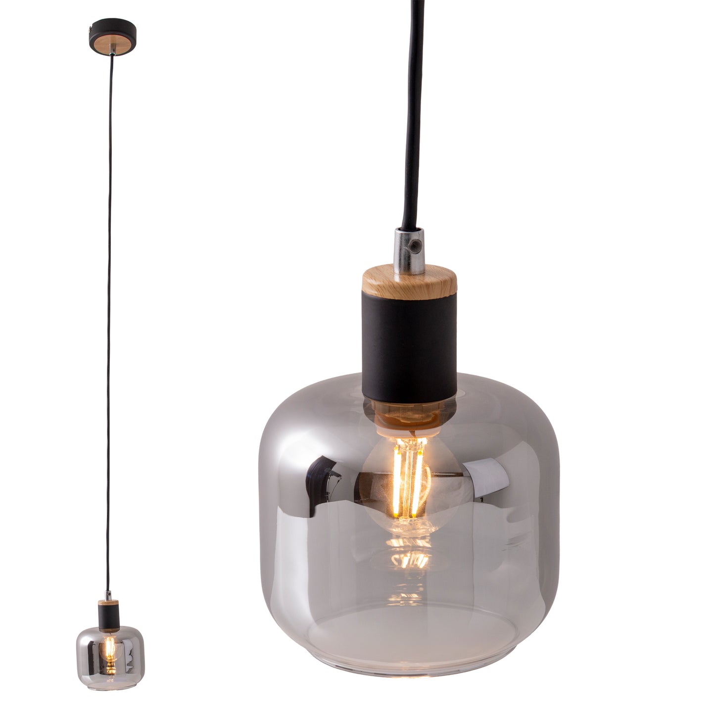 1er Pendelleuchte "FUMOSO" Ø: 13cm