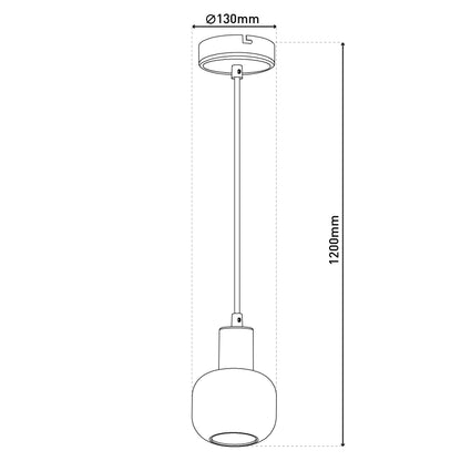 1er Pendelleuchte "FUMOSO" Ø: 13cm