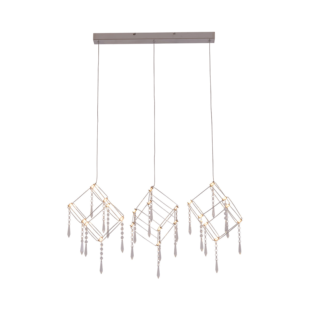 LED Pendelleuchte "ARANEUS" chrom