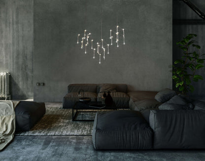 LED Pendelleuchte "ARANEUS" chrom