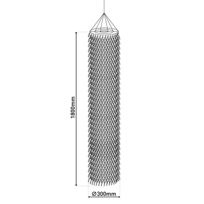 Pendelleuchte "KOKOS" H: 180cm