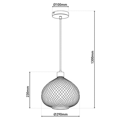 Glas-Pendelleuchte "SURRAT" d: 29cm