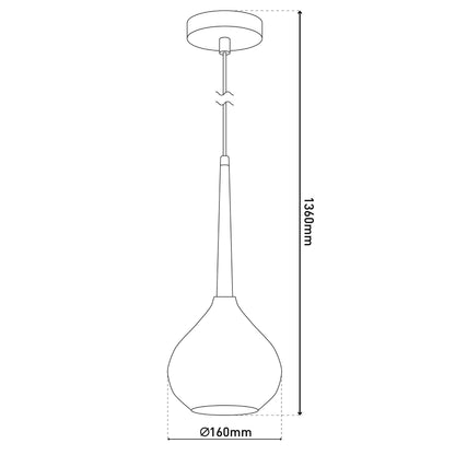 Pendelleuchte "VASO" Ø: 16cm