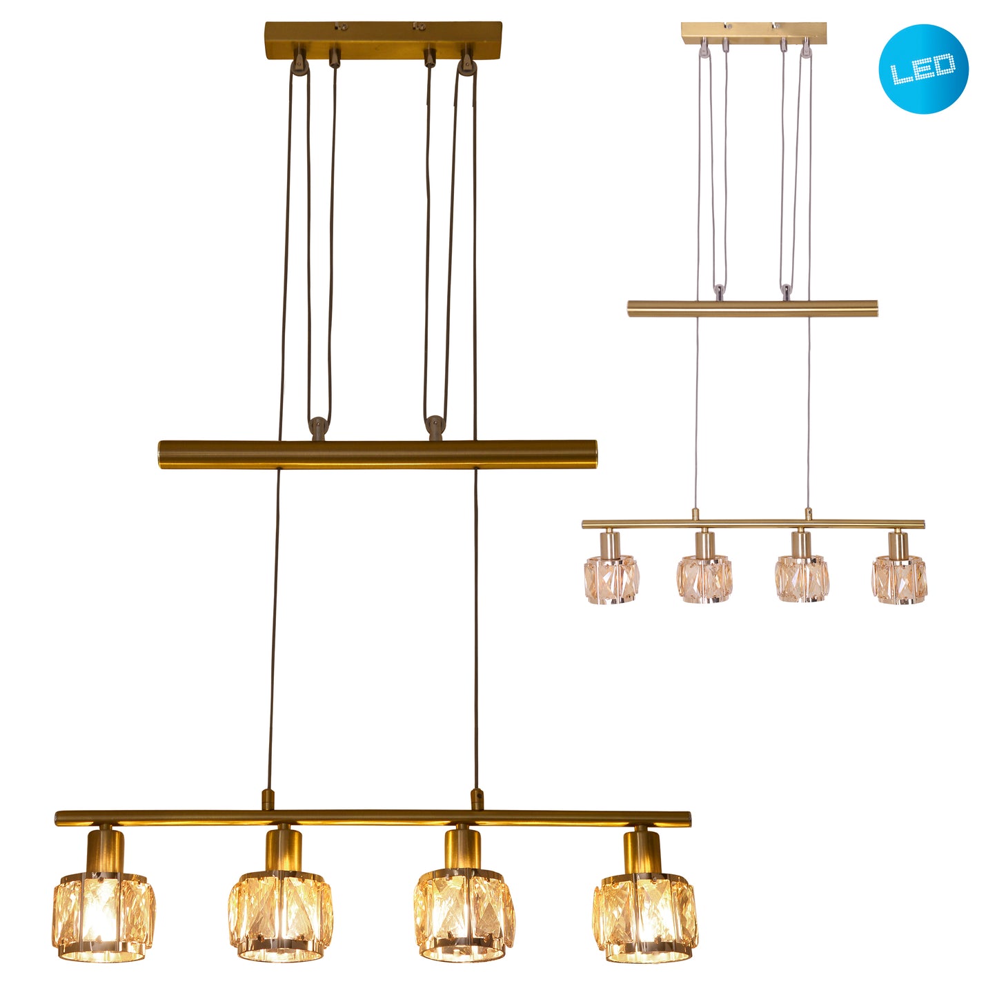 LED Gegenzugpendelleuchte "JOSEFA" E14 Filament