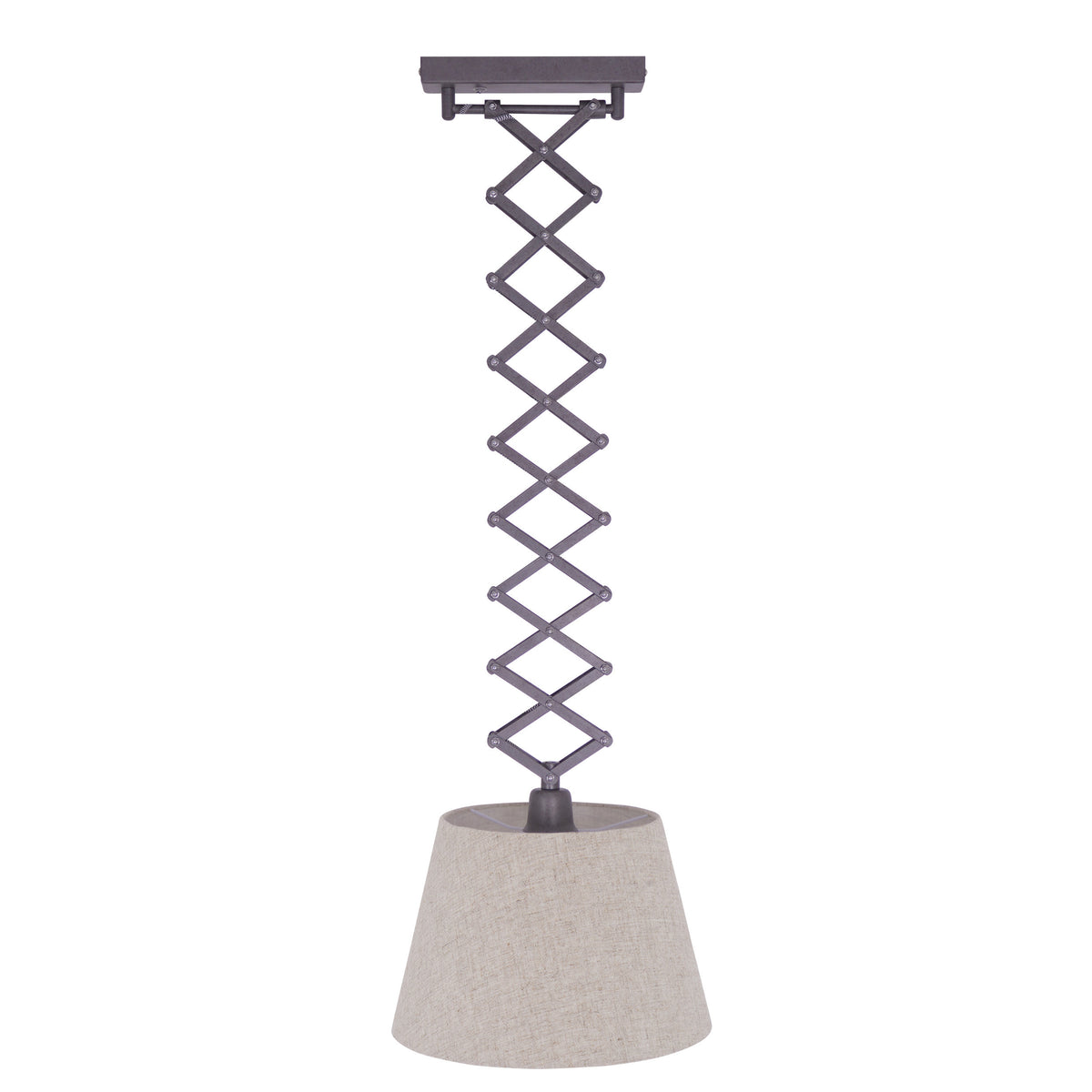Scheren-/Pendelleuchte "ADRIENNE" max. H: 120cm natur