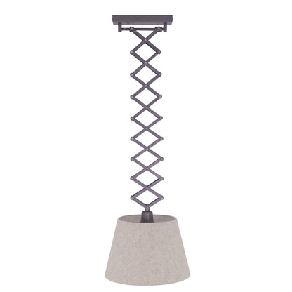 Scheren-/Pendelleuchte "ADRIENNE" max. H: 120cm natur