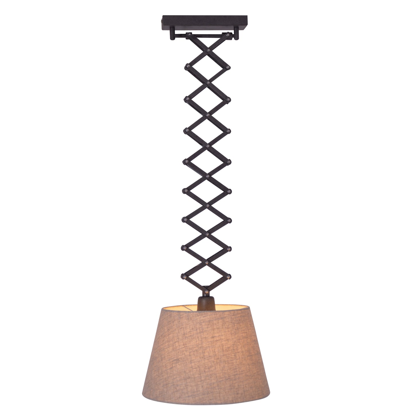 Scheren-/Pendelleuchte "ADRIENNE" max. H: 120cm natur
