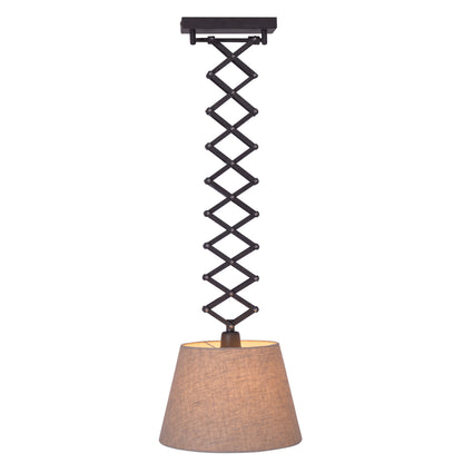 Scheren-/Pendelleuchte "ADRIENNE" max. H: 120cm natur