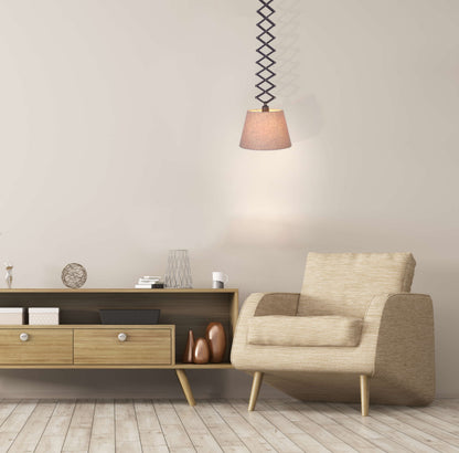 Scheren-/Pendelleuchte "ADRIENNE" max. H: 120cm natur