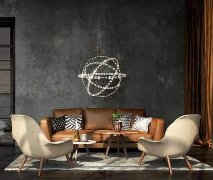 LED Pendelleuchte "COSMOS" Ø: 60cm chrom
