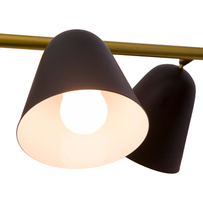 4er Pendelleuchte "TRITON" L: 61cm schwarz