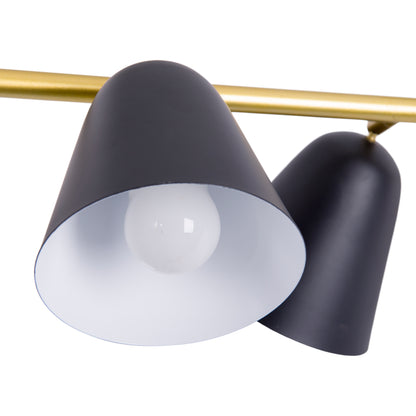 4er Pendelleuchte "TRITON" L: 61cm schwarz