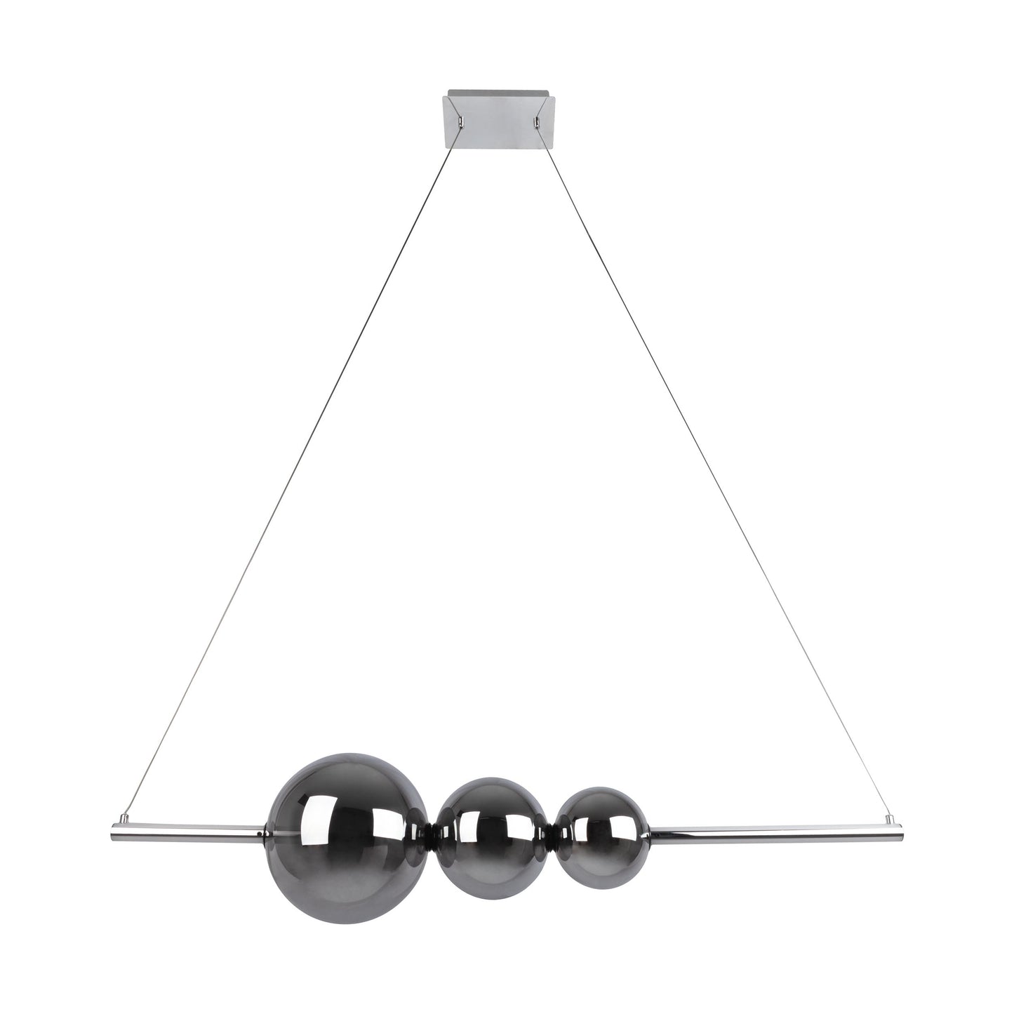 LED Pendelleuchte "NOVA" L: 125,3cm chrom