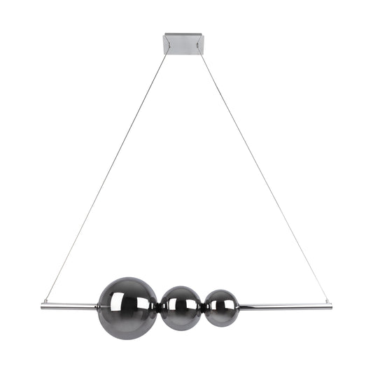 LED Pendelleuchte "NOVA" L: 125,3cm chrom
