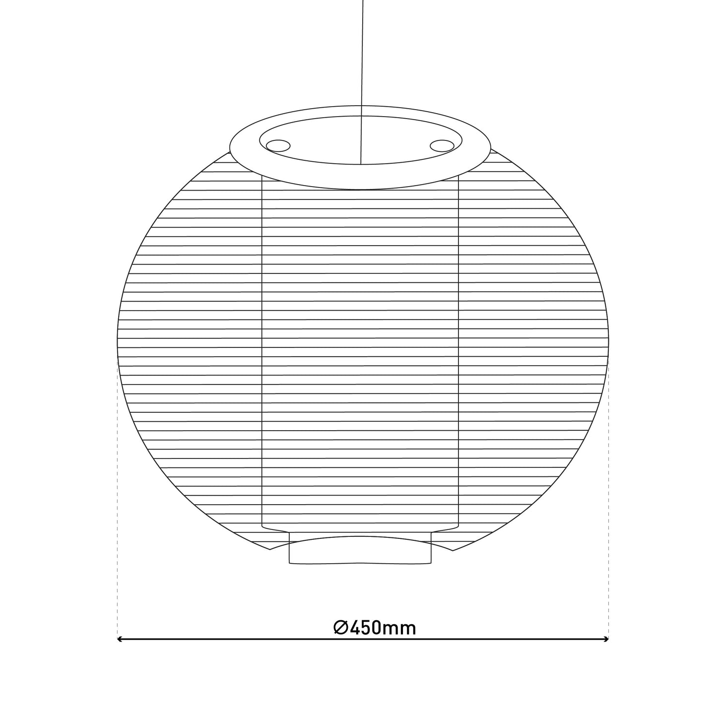 Papierleuchte Ø: 45cm