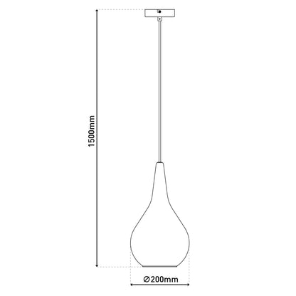 Pendelleuchte "GOTA" Ø: 20cm smoky