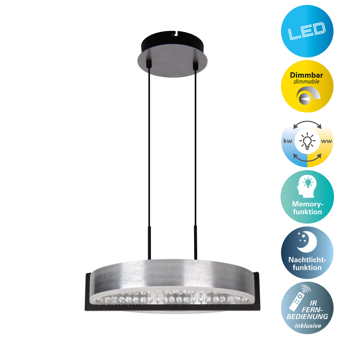 LED Pendelleuchte "YVARIS" L: 53,2cm