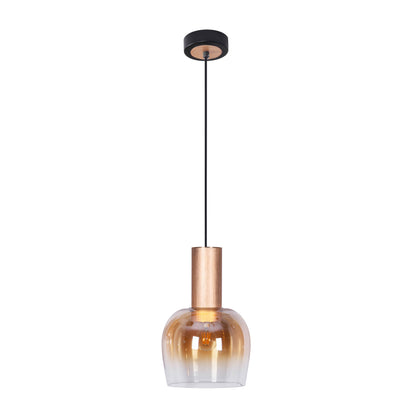 1er Pendelleuchte "FUNDA" amber