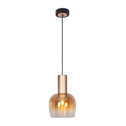 1er Pendelleuchte "FUNDA" amber