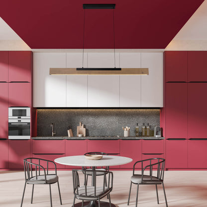 LED Pendelleuchte "WILMA" L: 122cm braun/schwarz
