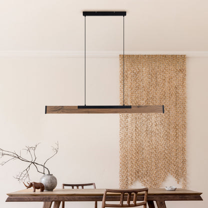 LED Pendelleuchte "WILMA" L: 122cm braun/schwarz