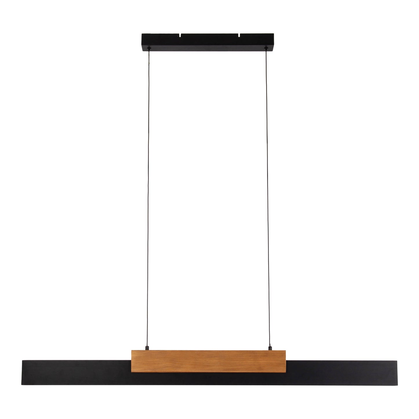 LED Pendelleuchte "WIEBKE" L: 120,5cm schwarz/braun