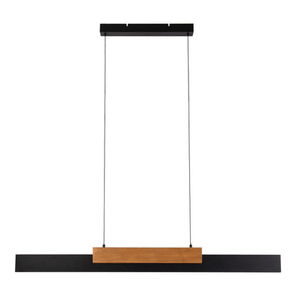 LED Pendelleuchte "WIEBKE" L: 120,5cm schwarz/braun