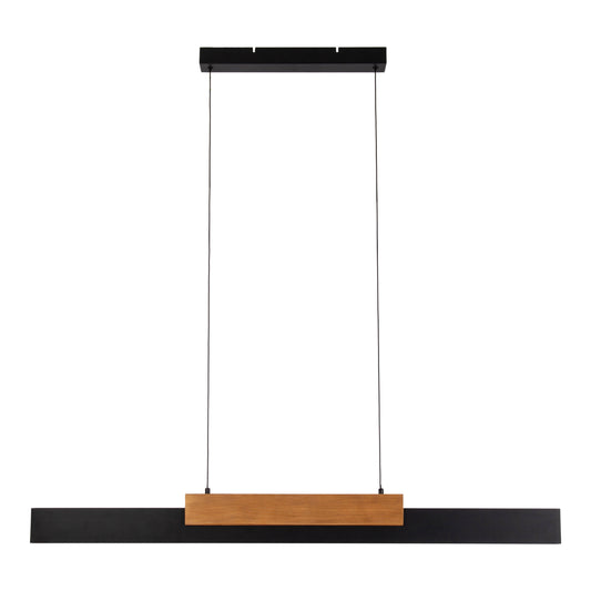 LED Pendelleuchte "WIEBKE" L: 120,5cm schwarz/braun
