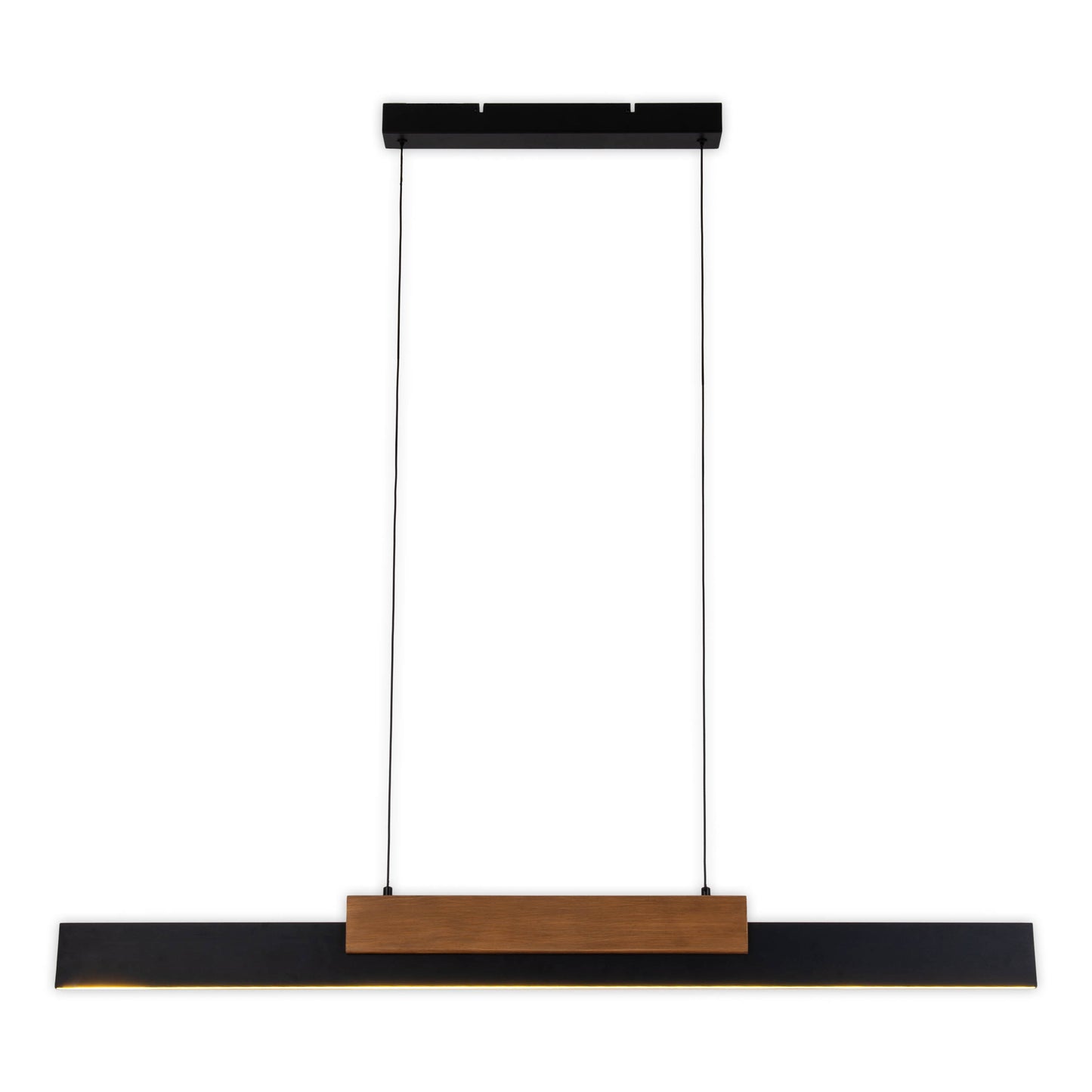 LED Pendelleuchte "WIEBKE" L: 120,5cm schwarz/braun