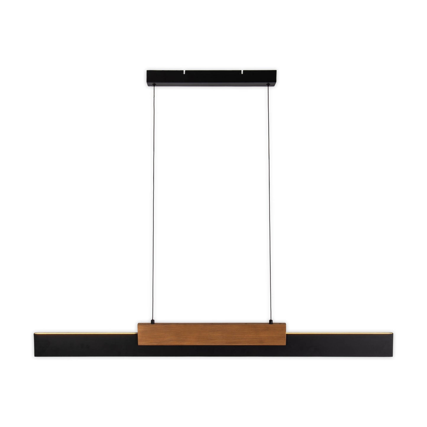 LED Pendelleuchte "WIEBKE" L: 120,5cm schwarz/braun