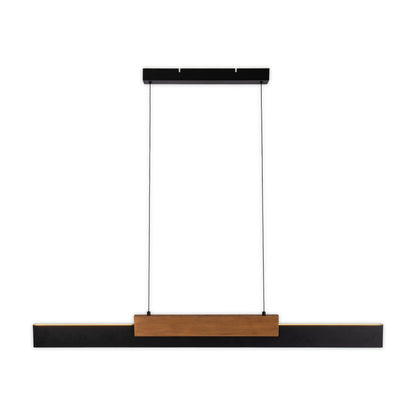 LED Pendelleuchte "WIEBKE" L: 120,5cm schwarz/braun