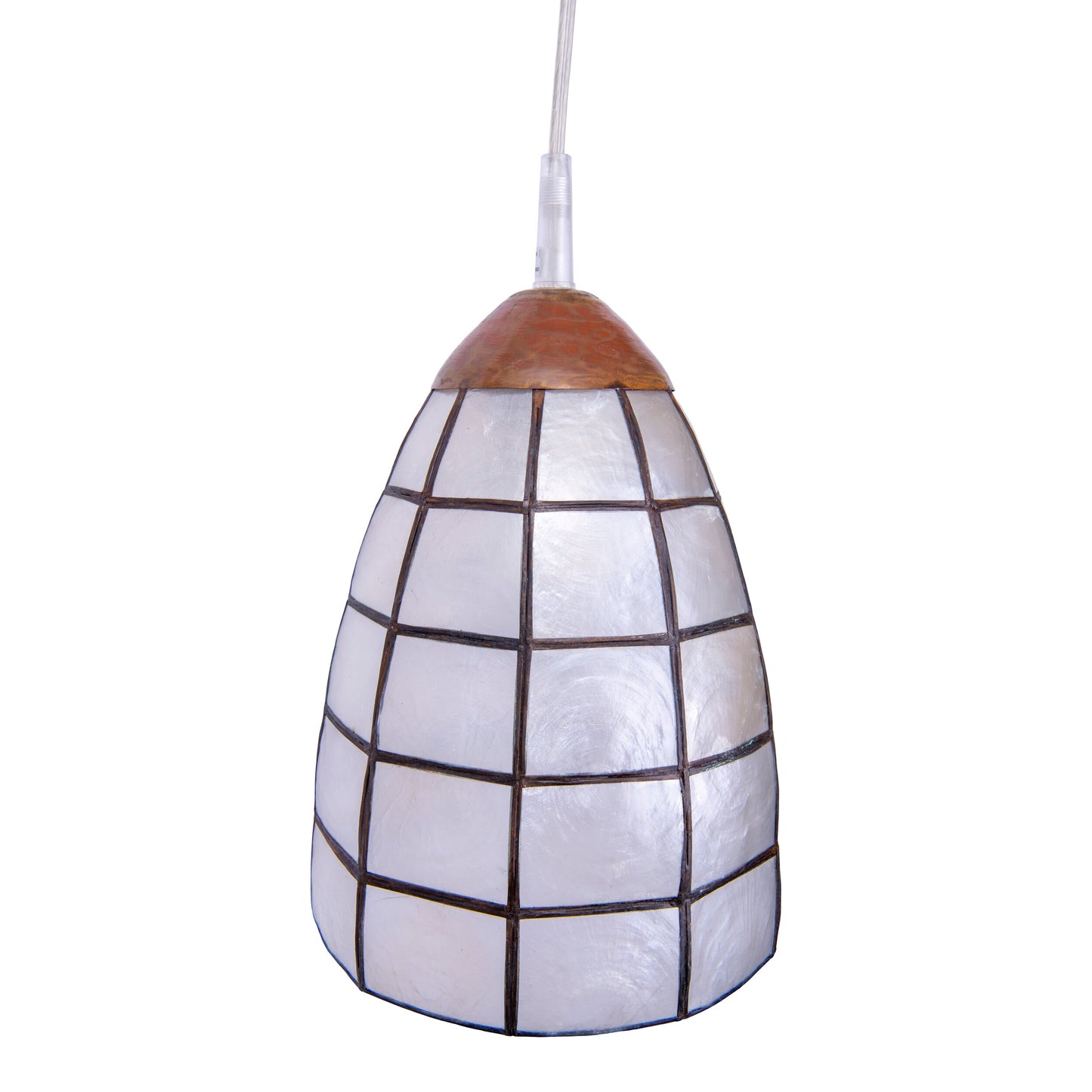 Muschelpendelleuchte d:18cm