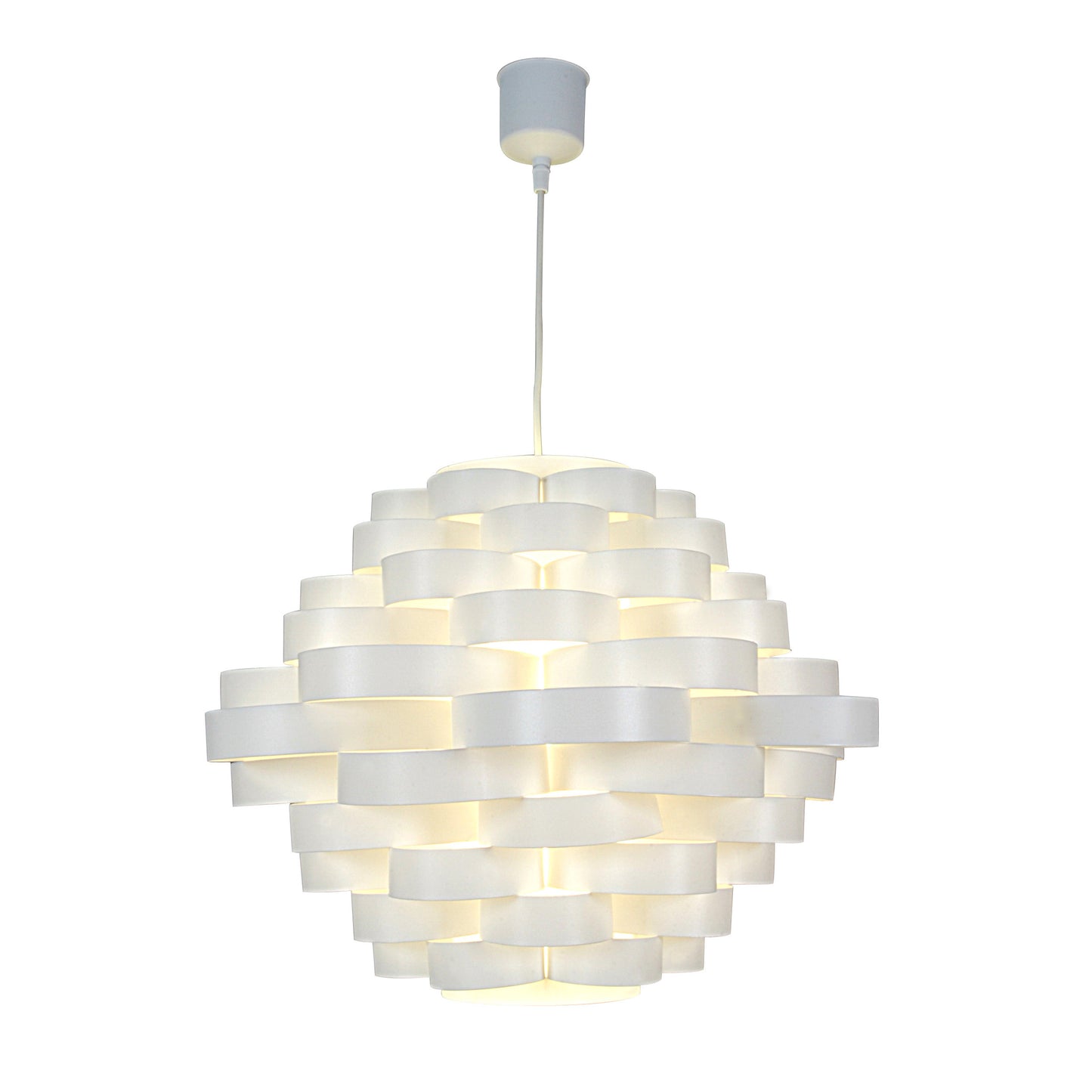 Deko-Pendelleuchte "WHITE LINE" Ø: 55cm weiß