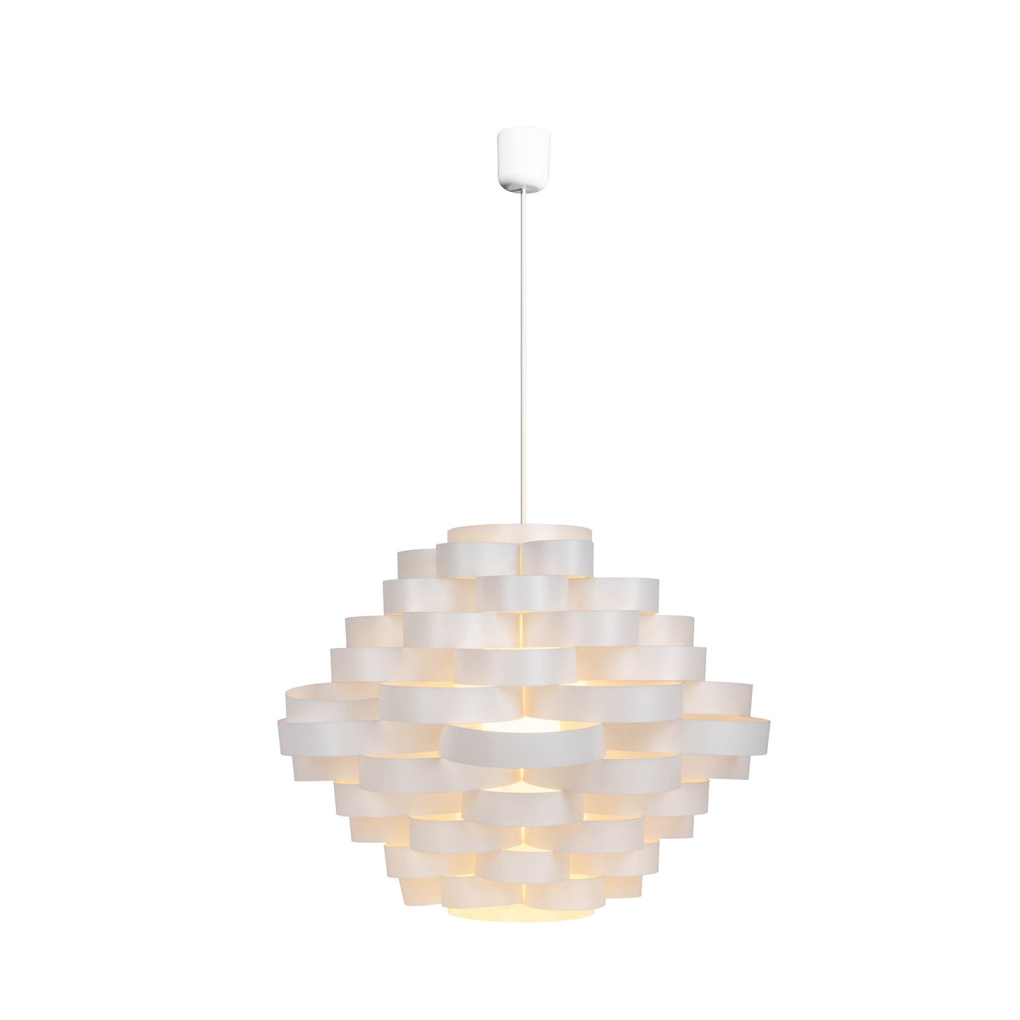 Deko-Pendelleuchte "WHITE LINE" Ø: 55cm weiß