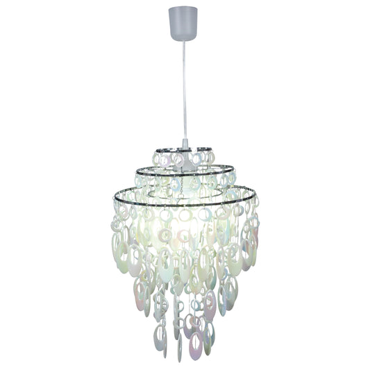 Schirm für Glattmantelpendel "LINA" Ø: 32cm chrom /perlmutt
