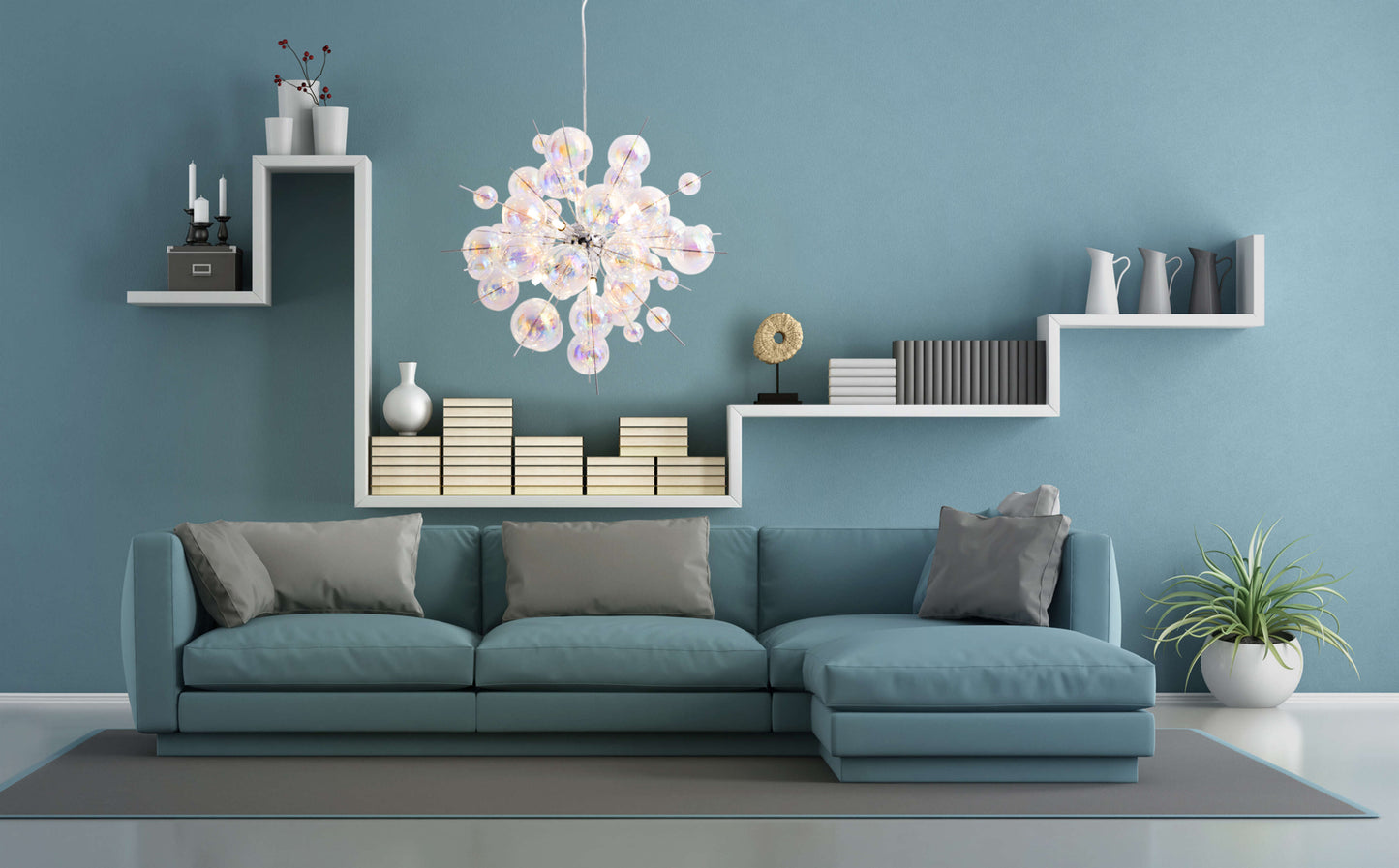 Pendelleuchte "EXPLOSION" Ø: 65cm irisierend