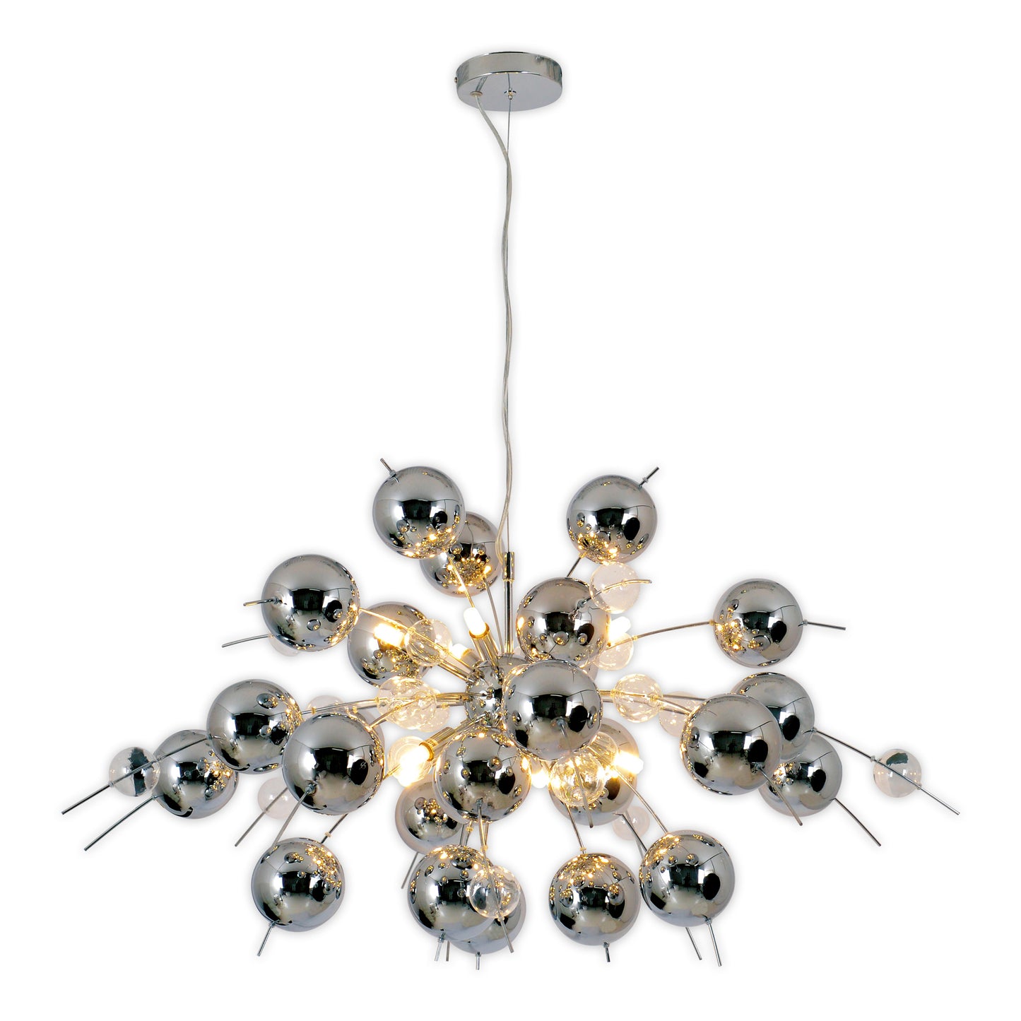 Pendelleuchte "EXPLOSION" L: 98cm chrom