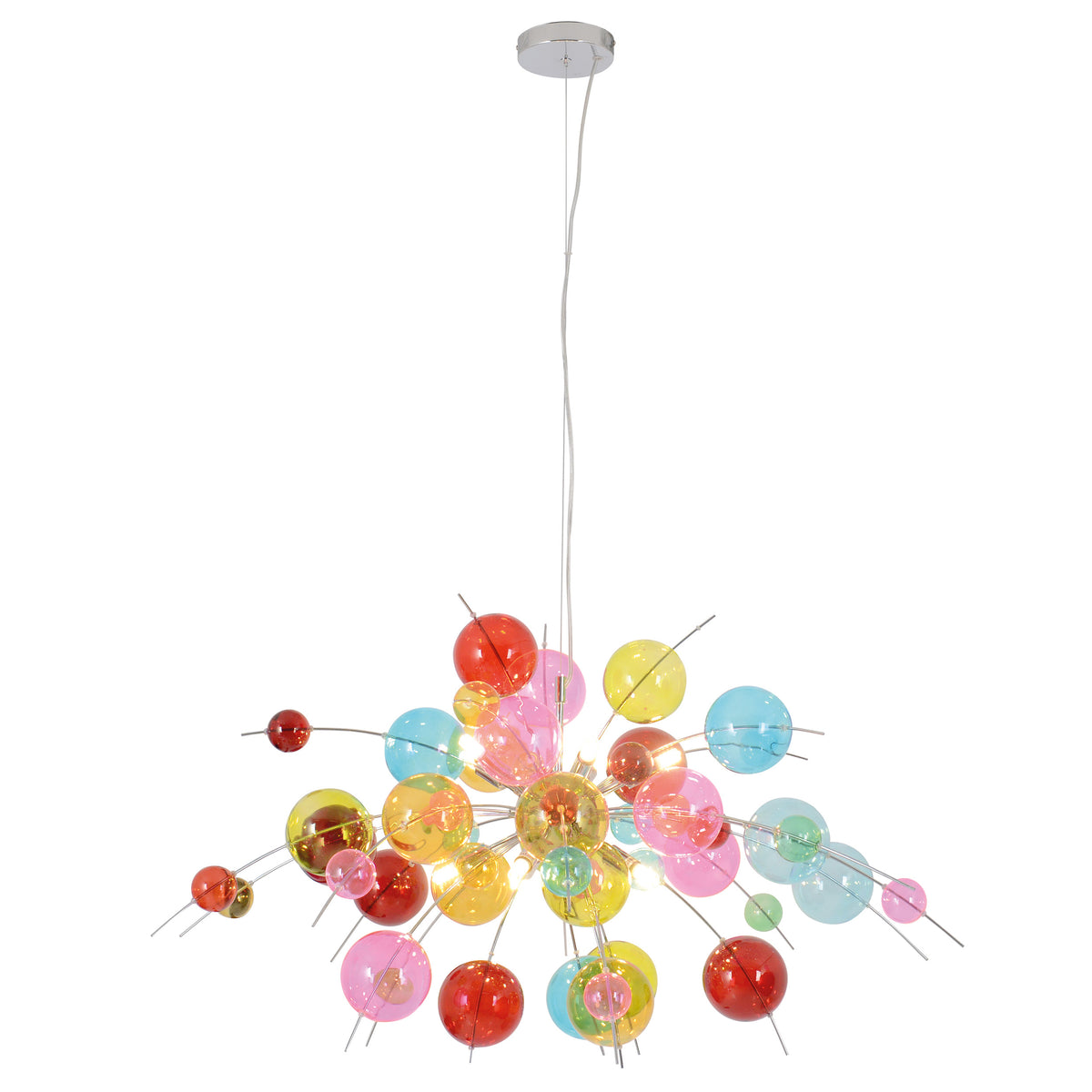 Pendelleuchte "EXPLOSION" L: 98cm bunt