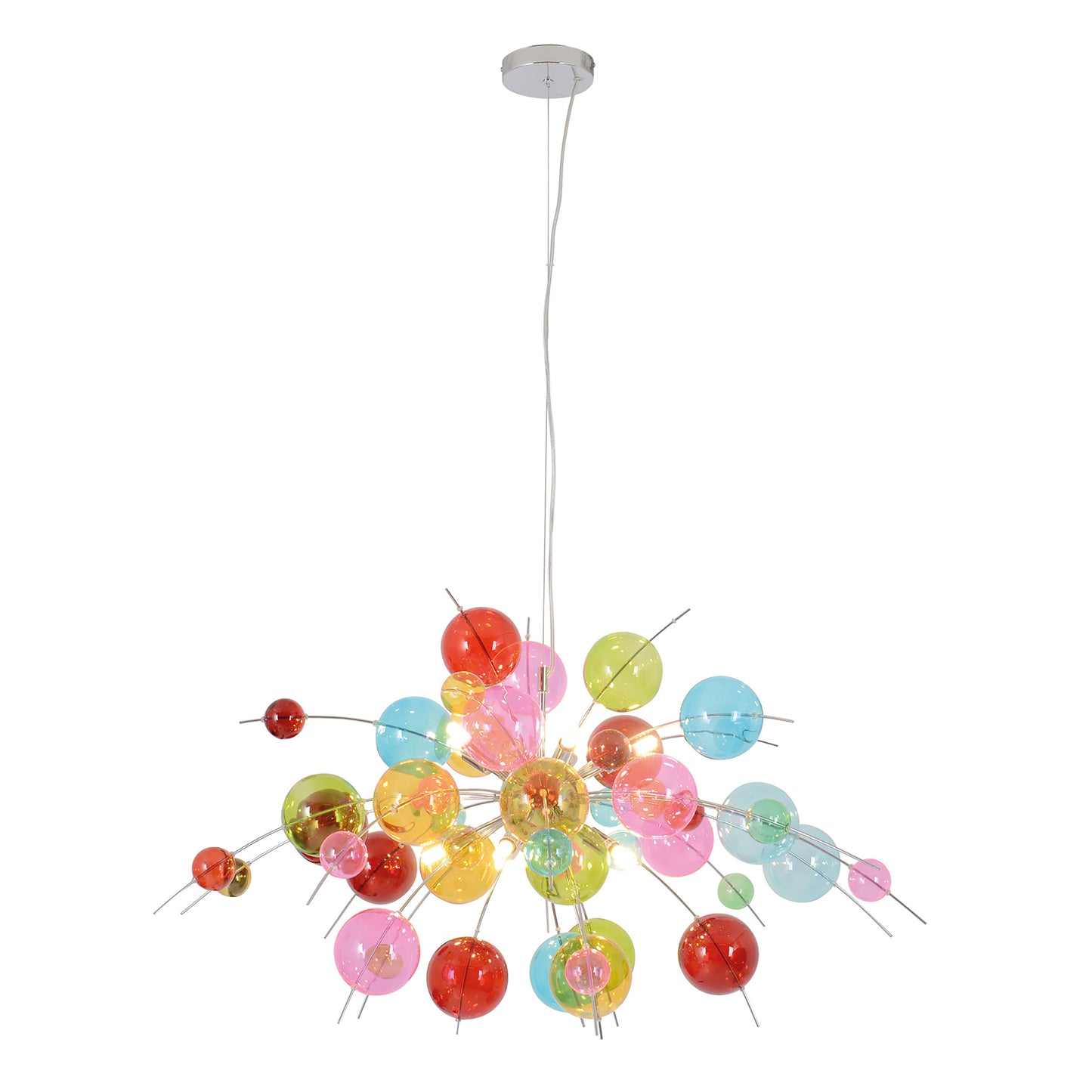 Pendelleuchte "EXPLOSION" L: 98cm bunt