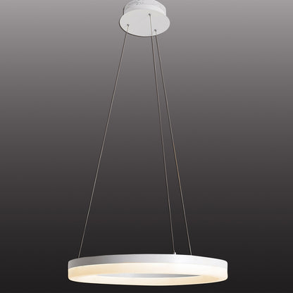 Pendelleuchten - LED-Pendelleuchte "SATURN", Hängelampe im Modern Style, aus Kunststoff in weiß, 100 cm hoch, Ø 60 cm, inkl. LED  dimmbar