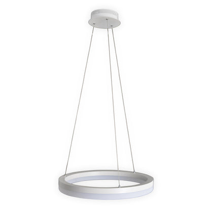 Pendelleuchten - LED-Pendelleuchte "SATURN", Hängelampe im Modern Style, aus Kunststoff in weiß, 100 cm hoch, Ø 60 cm, inkl. LED  dimmbar