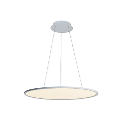 Pendelleuchten - LED Pendelleuchte "Diskus", Hängelampe im Modern Style, aus Metall und Glas in warmweiß, 150 cm hoch, Ø 88,8 cm, inkl. LED  dimmbar