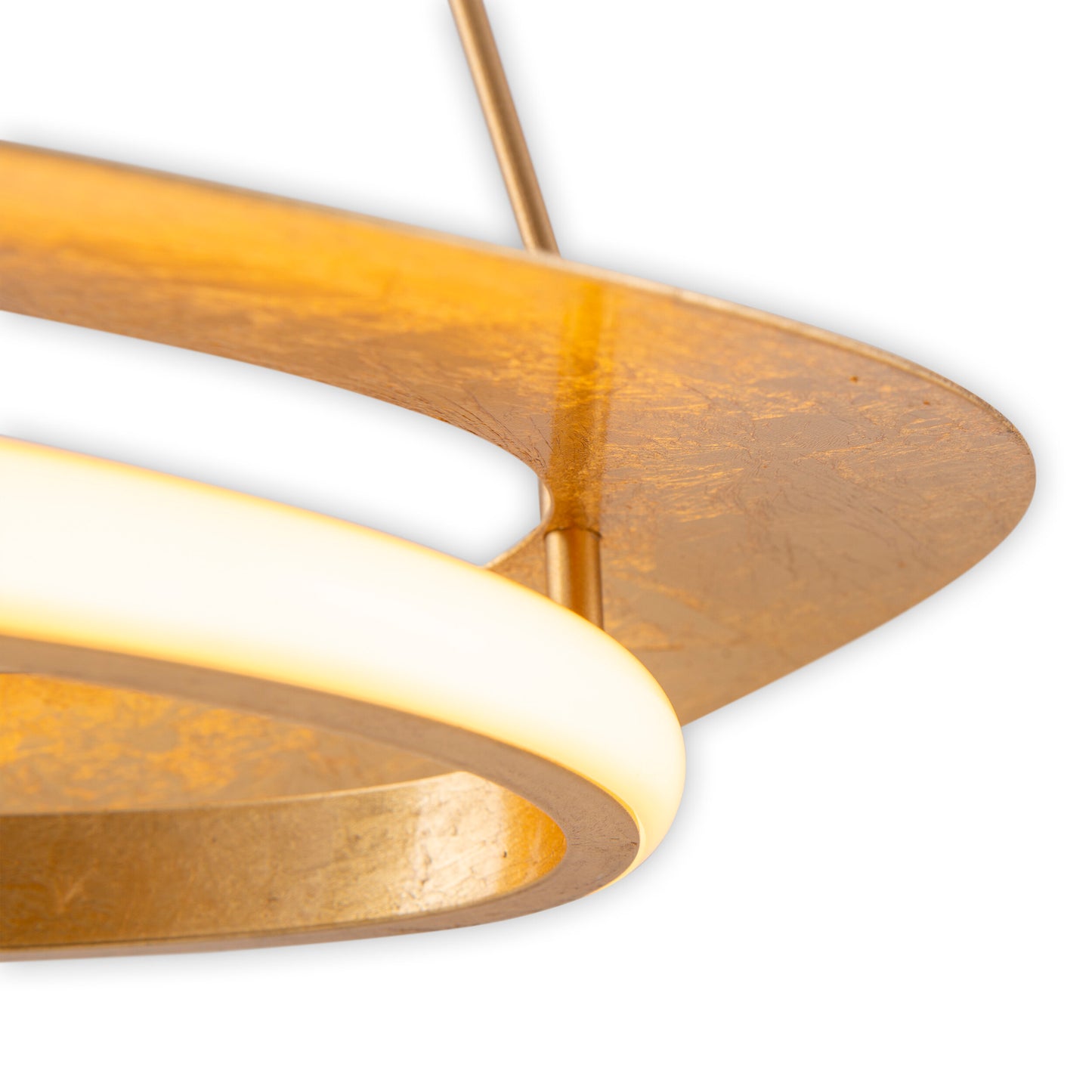Pendelleuchte - LED Pendelleuchte "PISA", Hängelampe im Retro Style, ausMetall und Kunststoff in gold, 120 cm hoch, Maße 40 x 26 cm, Inkl. LED  dimmbar